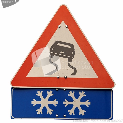 Image of Slippery road sign