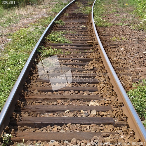 Image of Railway railroad tracks