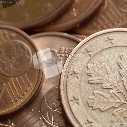 Image of Euro coins background