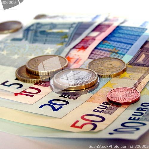 Image of Euro coins and notes