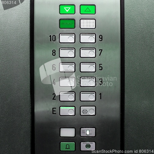 Image of Lift elevator keypad