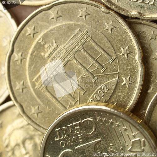 Image of Euro coins background