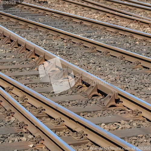 Image of Railway railroad tracks