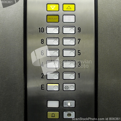 Image of Lift elevator keypad