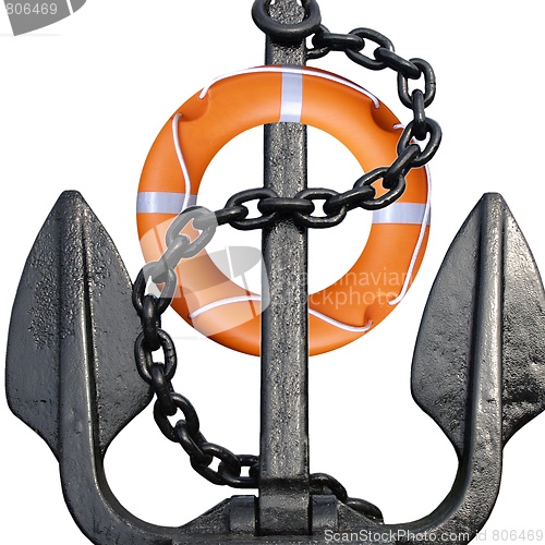 Image of Lifebuoy and anchor