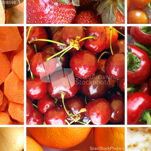 Image of Red food collage