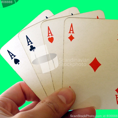 Image of Poker of aces cards