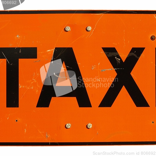 Image of Taxi sign isolated