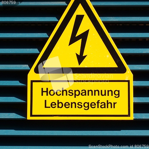 Image of Danger of death Electric shock