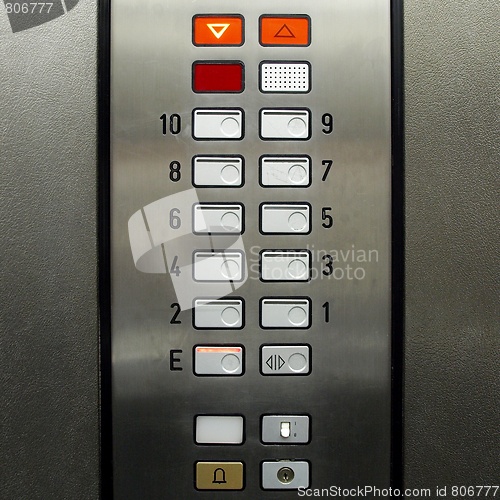 Image of Lift elevator keypad