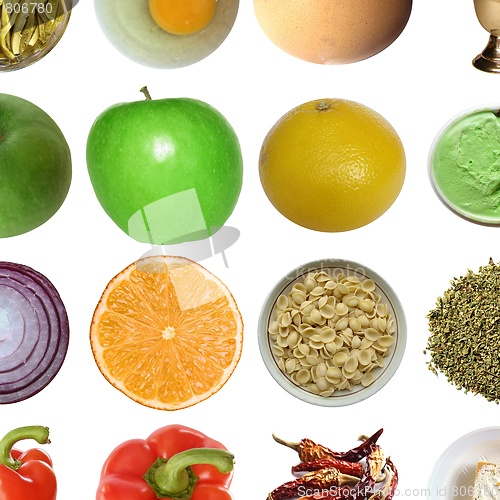 Image of Food collage isolated