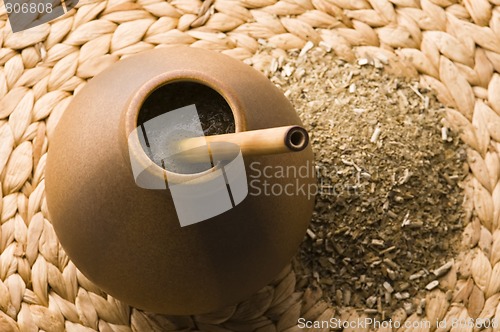 Image of argentinian calabash with yerba mate