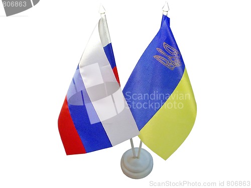Image of Flags on a white background 