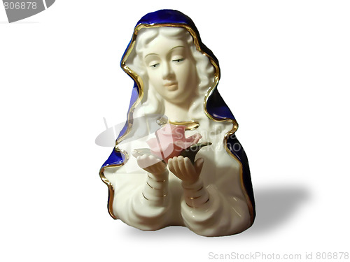 Image of Porcelain figurine of a flower