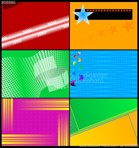 Image of Set of colorful business cards