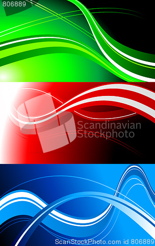 Image of set of colourful banners