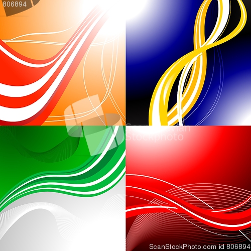 Image of Four colourful abstract backgrounds