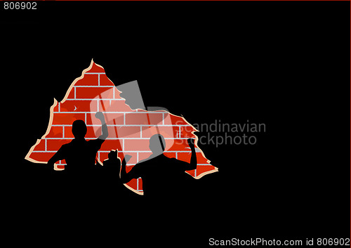 Image of hole in a wall