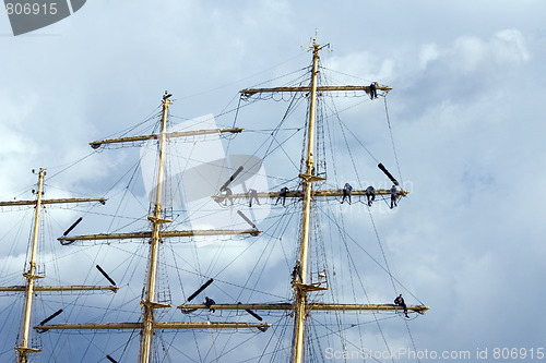 Image of Climbing sailors