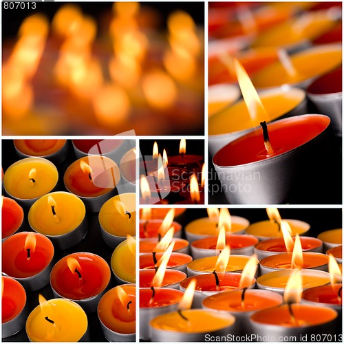 Image of flaming candles 