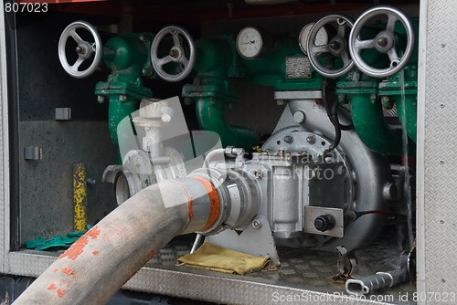 Image of Water compressor in fire brigade vehicle