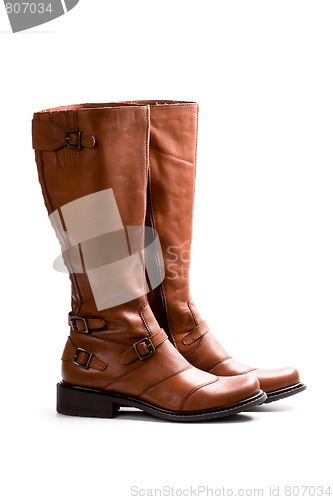 Image of pair of brown boots