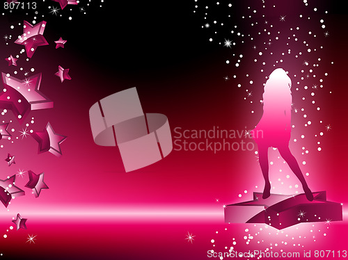 Image of Girl Dancing on Star Pink Flyer