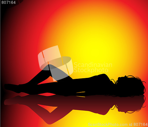 Image of Girl Sun Bath