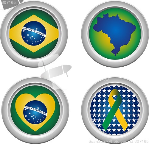 Image of Brazil Buttons