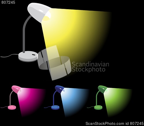 Image of Desk Lamps turned on