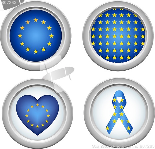 Image of Europe Buttons