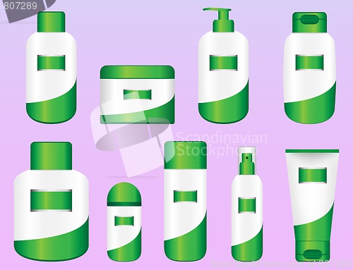 Image of Set of 9 Bio Cosmetic Bottles