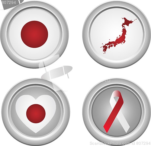 Image of Japan Buttons