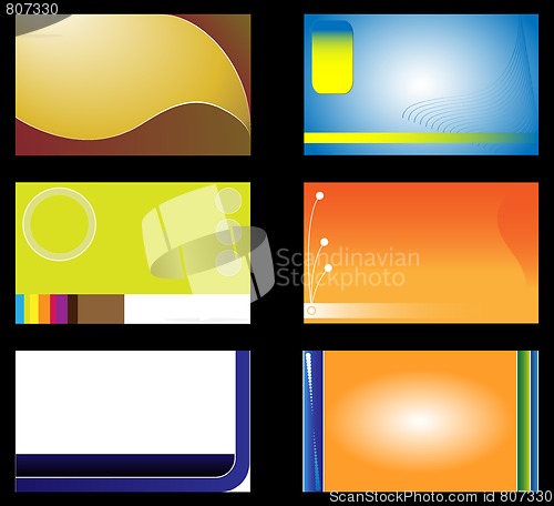 Image of Set of 6 business card