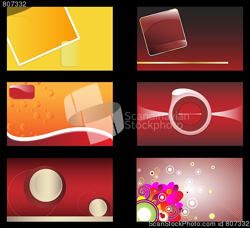 Image of Set of 6 business card