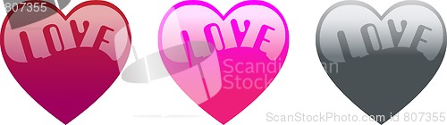 Image of Heart and Love Word