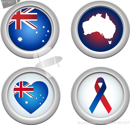 Image of Australia Buttons