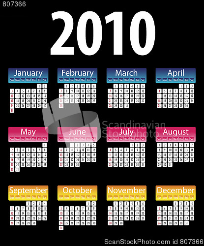 Image of Calendar 2010