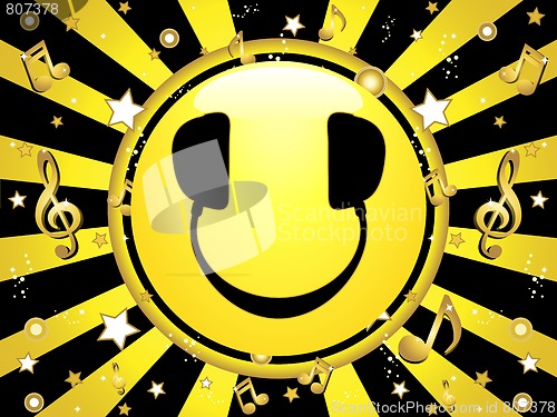 Image of Smiley DJ Party Background