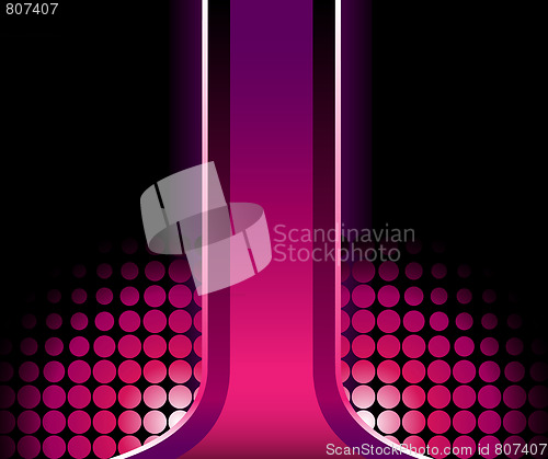 Image of Beautiful 3D pink stripe with halftone background