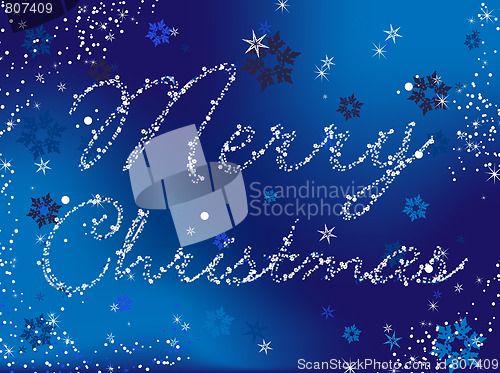 Image of Merry Christmas Blue