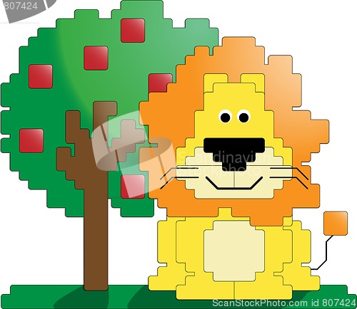 Image of Lion and Tree