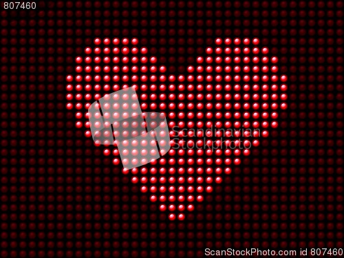 Image of Valentine's day love heart light panel.