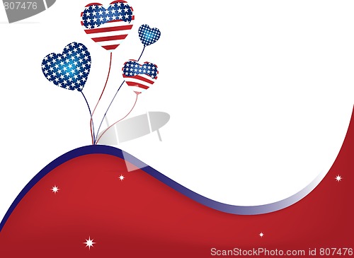 Image of USA Wavy Background