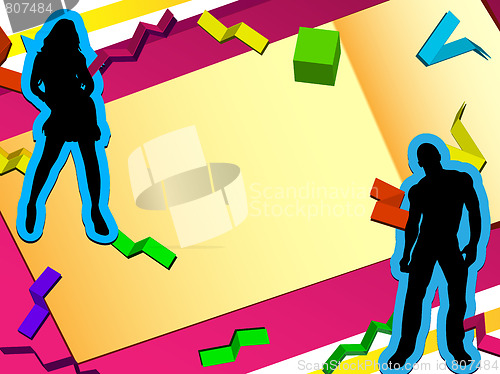 Image of 3D Paper Cut Party Background