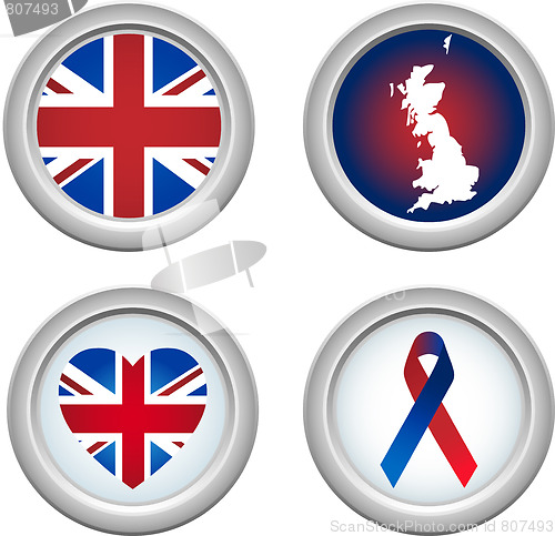 Image of United Kingdom Buttons