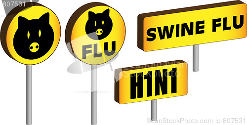 Image of 3D Swine Flu Signs