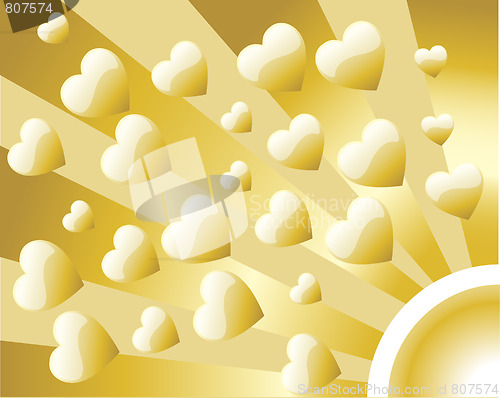 Image of Background Golden Heart