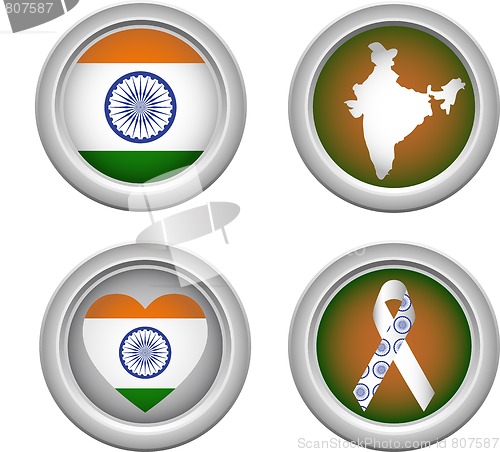 Image of India Buttons