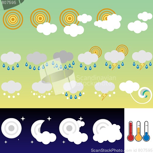 Image of Retro weather icons